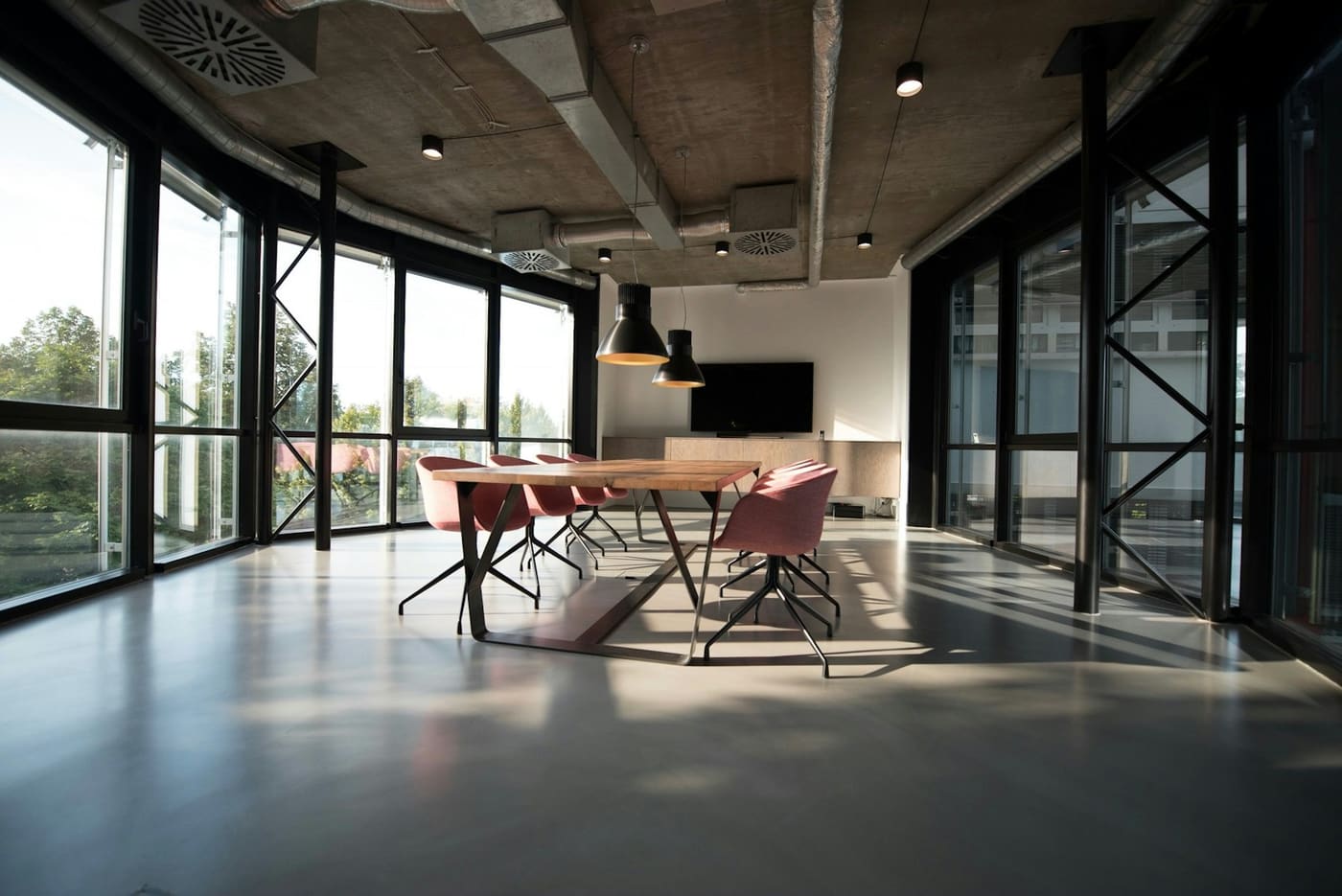 Contemporary commercial interior project by Tatva Buildtech